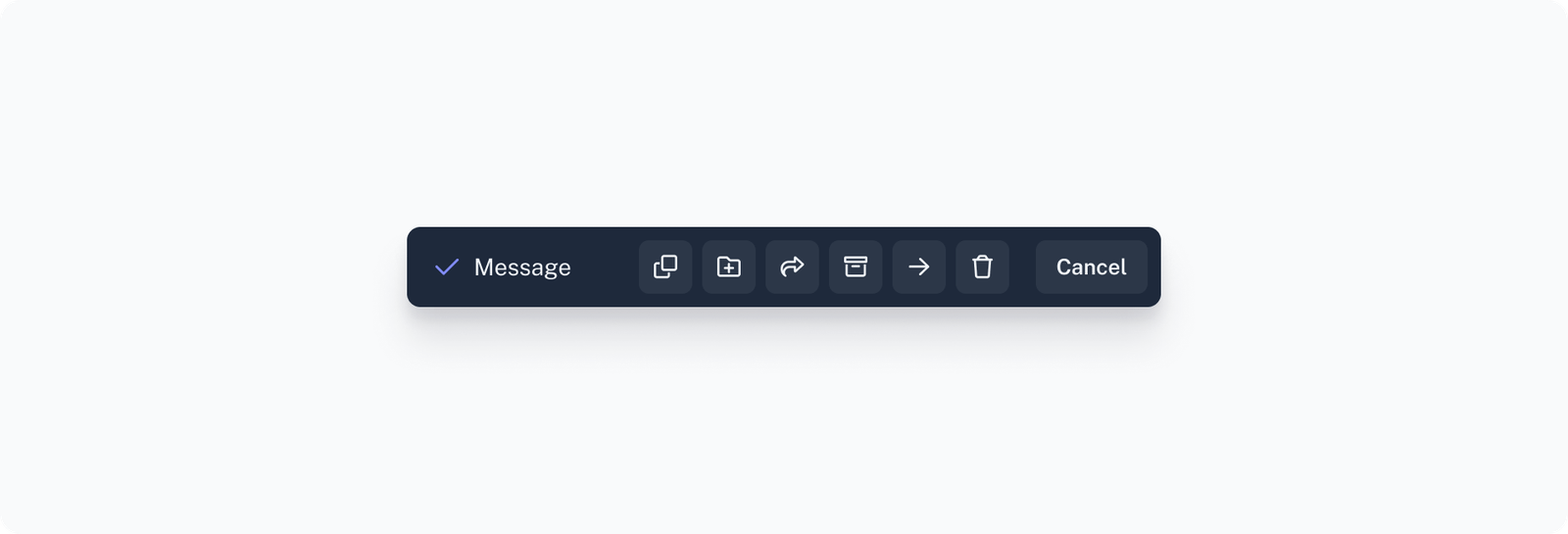 Stylus action bar component