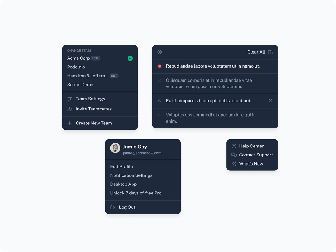 Navigation menus